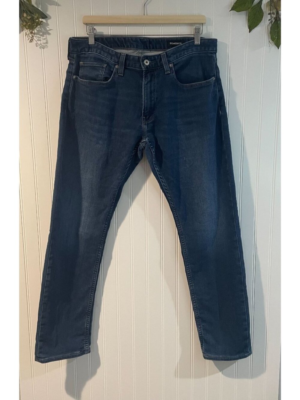 Bonobos Mens Dark Wash Stretch Jeans Size 35x32 Cotton Blend Denim